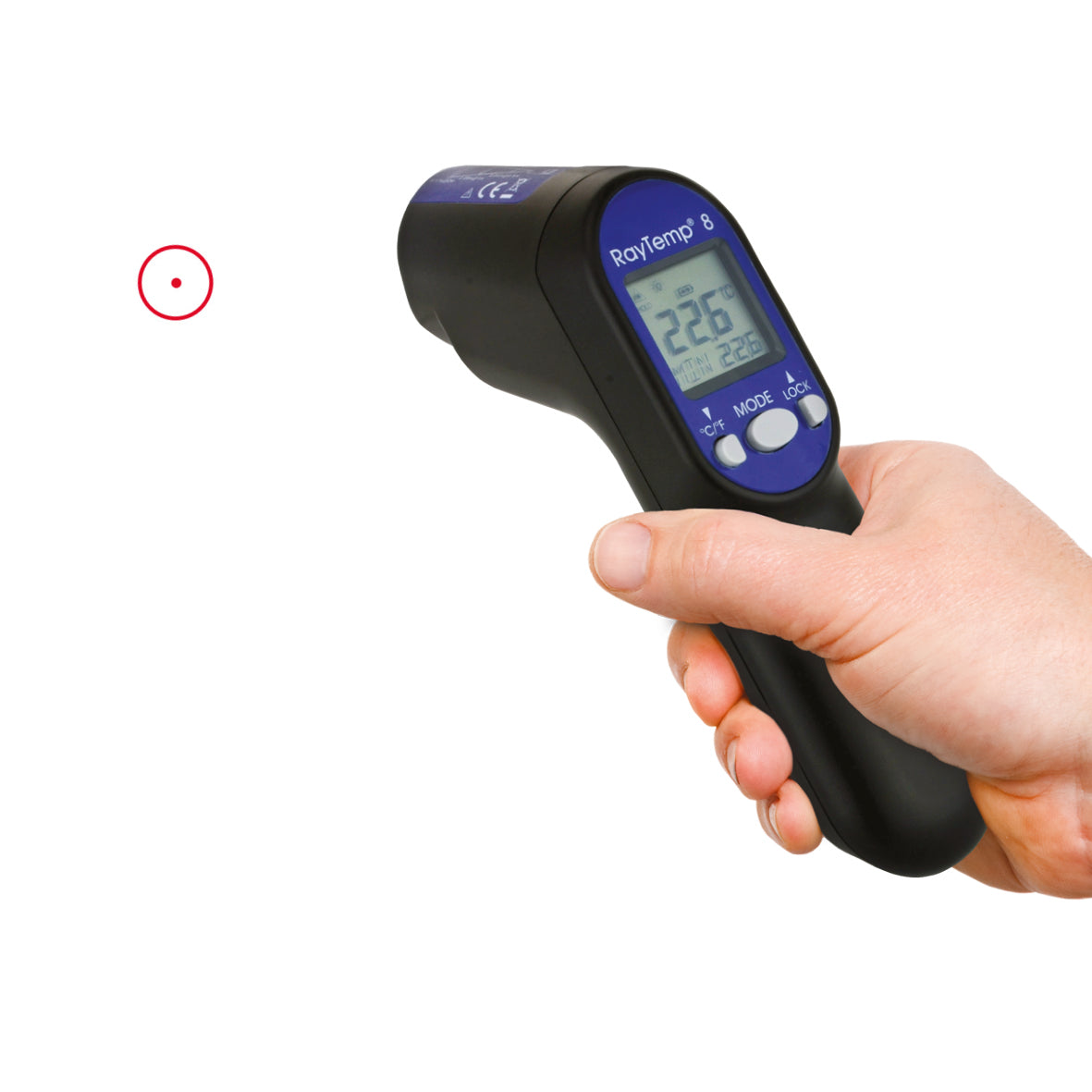 Infrarot-Thermometer ETI RayTemp 8 - mit Thermoelement Typ K-Anschluss