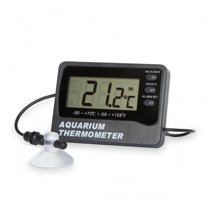 Aquarienthermometer mit Sensoren für Aquarium- und Umgebungstemperatur