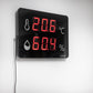 LED-Wandthermometer und -Hygrometer
