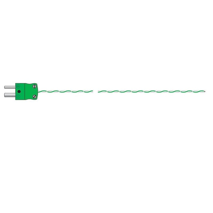 PTFE-Draht-Temperaturfühler, Typ K / Typ T, Ø1,5 x 1000 mm / 2000 mm